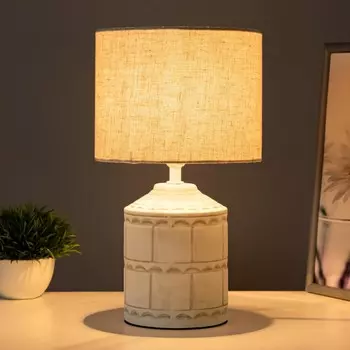 Настольная лампа «Асни» Е14 40 Вт бело-серый 191932 см RISALUX