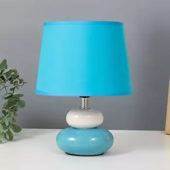 Настольная лампа "Баланс" Е14 40Вт бело-голубой 17,5х17,5х23 см