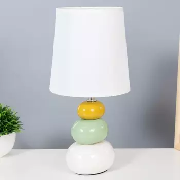 Настольная лампа "Баланс" Е14 40Вт бело-зеленый 16х16х33 см RISALUX