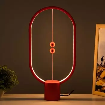 Настольная лампа "Баланс" LED 3Вт 4000К красный 20х7х40см RISALUX