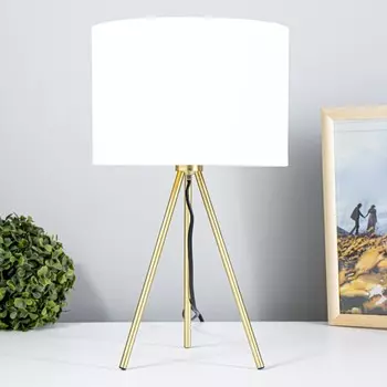 Настольная лампа «Бархат» Е27 40 Вт бежевый 242442 см