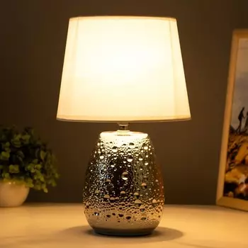 Настольная лампа «Беата» Е14 40 Вт серебро 212132 см RISALUX