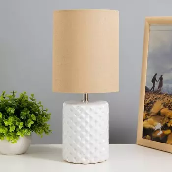 Настольная лампа «Бернард», 140 Вт Е14 пр-1.6 м, белый/кофе, 151533 см