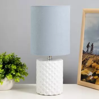 Настольная лампа «Бернард», 140 Вт Е14 пр-1.6 м, белый/голубой, 151533 см