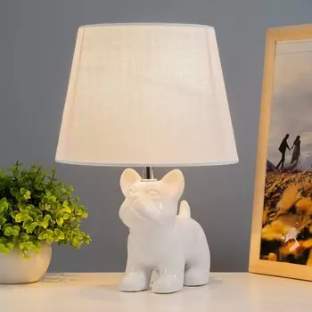 Настольная лампа "Бернард" 1х40Вт Е14 провод-1,6м белый 21х21х30см