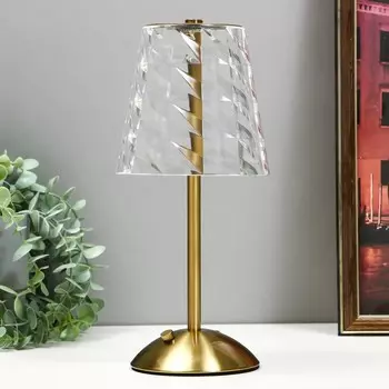 Настольная лампа «Берта» LED USB АКБ золото 131329 см RISALUX