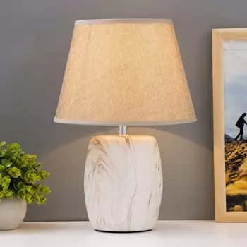 Настольная лампа "Брик" E14 40Вт бежевый 22,5х22,5х34 см RISALUX