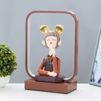 Настольная лампа «Девушка в наушниках» LED 15 Вт коричневый 241034 см RISALUX