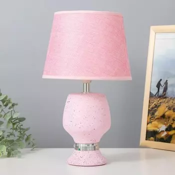 Настольная лампа Дива E14 40Вт розовый 22х22х34 см RISALUX