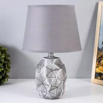 Настольная лампа "Доротея" E14 40Вт серый 20х20х33 см