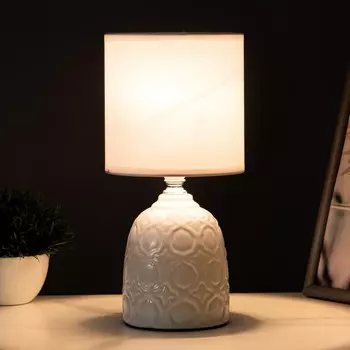 Настольная лампа «Джастин» Е14 40 Вт белый 131325 см RISALUX