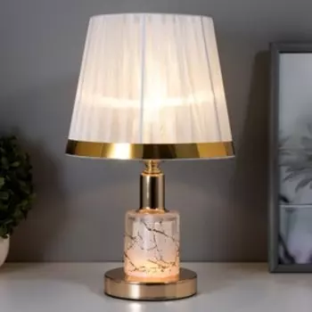 Настольная лампа Джустина 160 Вт E27 бело-золотой 21.521.534 см RISALUX