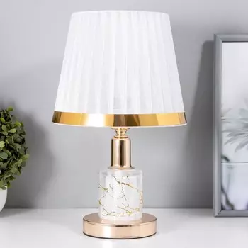 Настольная лампа Джустина 160 Вт E27 бело-золотой 21.521.534 см RISALUX