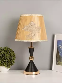 Настольная лампа «Елизавета» E27 40 Вт черно-золотой 252537 см RISALUX