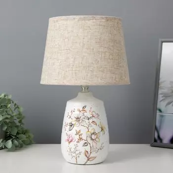 Настольная лампа Флоренция E14 40Вт белый 22х22х35 см RISALUX