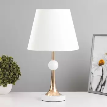 Настольная лампа «Глафира» Е27 40 Вт бело-золотой 252543 см