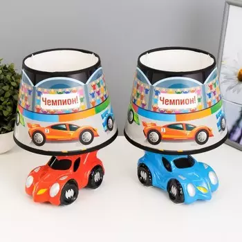 Настольная лампа с абажуром RISALUX «Гонки», Е14, 15 Вт, 202025 см, МИКС