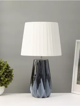 Настольная лампа «Грация» 140 Вт Е14 глубинный синий перламутр 222241 см