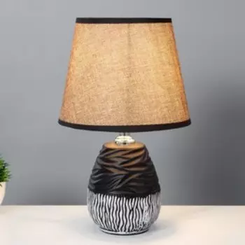 Настольная лампа "Ханли" E14 40Вт белое -ванге 20х20х30 см