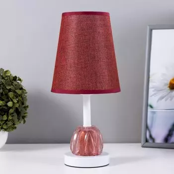 Настольная лампа "Хилтон" E27 40Вт бело-красный 15х15х32 см RISALUX