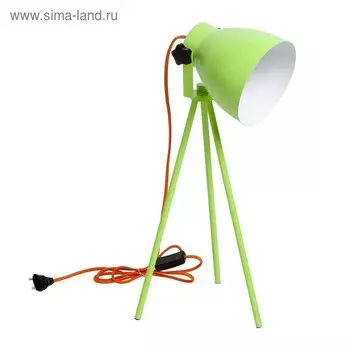 Настольная лампа "Хоф" 1x40W E14 зелёный 18x18x54см