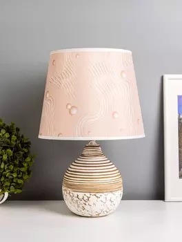 Настольная лампа «Иллирия» Е14 40 Вт бело-кофейный RISALUX 9947726