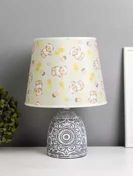 Настольная лампа «Инесса» Е14 40 Вт серый RISALUX 7985078