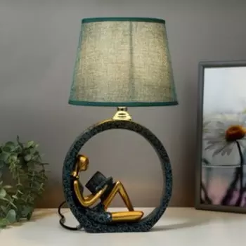 Настольная лампа "Элегия" E27 40Вт зеленый 26х26х41см