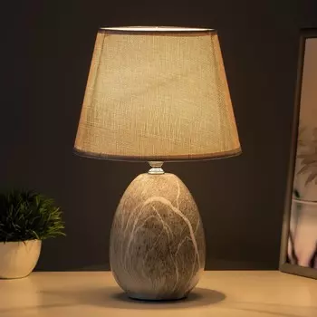 Настольная лампа "Элисса" E14 40Вт серый 20х20х32 см RISALUX