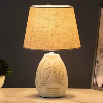 Настольная лампа «Элнес» Е14 40 Вт бело-серый 191932 см RISALUX