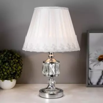 Настольная лампа Энтузиазм 160 Вт E27 серебро 262646 см RISALUX