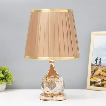 Настольная лампа "Кабошен" 1х40Вт Е27 220В золото 25х25х40 см RISALUX