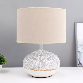 Настольная лампа «Камелия» Е27 40 Вт бело-серый 27.527.539.5 см RISALUX