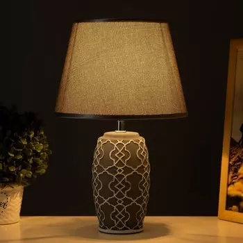 Настольная лампа «Камила» Е14 40 Вт серо-белый 222235 см RISALUX