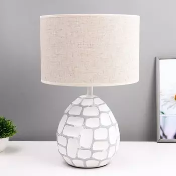 Настольная лампа «Камилла» Е27 40 Вт бело-серый 27.527.542.5 см RISALUX