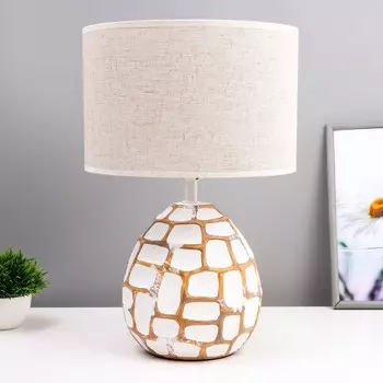 Настольная лампа «Камилла» Е27 40 Вт бело-шоколадный 27.527.542.5 см RISALUX