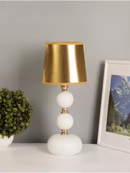 Настольная лампа Катания 160 Вт E27 бело-золотой 151538.5 см RISALUX