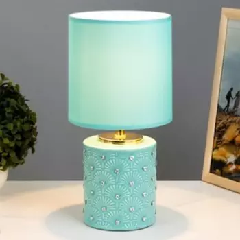 Настольная лампа Катрина E14 40Вт лазурный 15,5х15,5х33 см