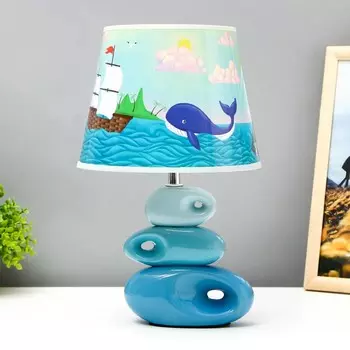 Настольная лампа с абажуром RISALUX «Корабли», Е14, 40 Вт, 252538 см