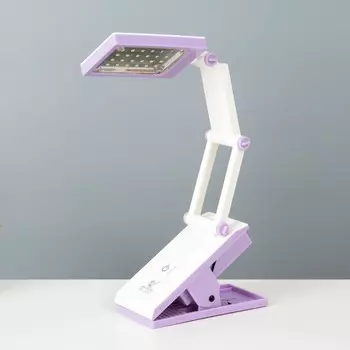 Настольная лампа "Котик" LED 4Вт USB АКБ бело-фиолетовый 7х13х35 см RISALUX
