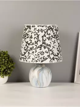 Настольная лампа «Кристел» Е27 40 Вт бело-голубой 22.522.532.5 см RISALUX