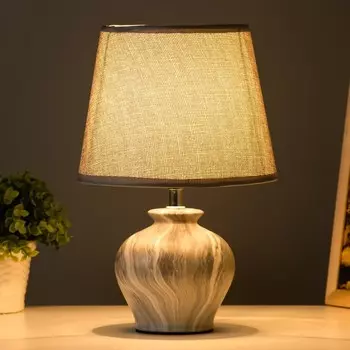 Настольная лампа "Кумп" E14 40Вт серый 20х20х30 см RISALUX