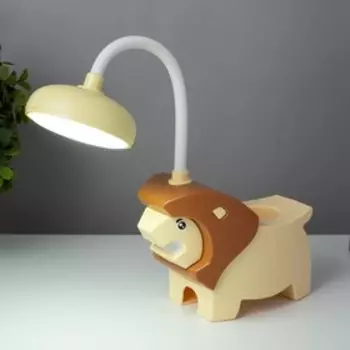 Настольная лампа «Львёнок» LED USB АКБ желто-шоколадный 7.51329 см RISALUX