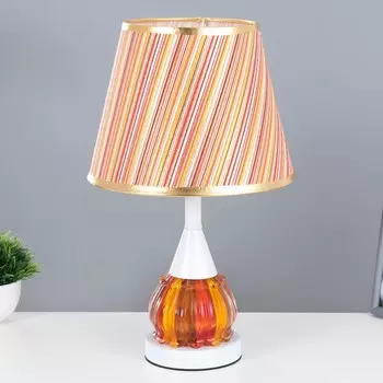 Настольная лампа "Лайдж" Е27 40Вт бело-красный 25х25х38 см RISALUX