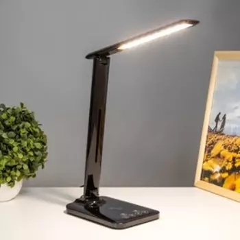 Настольная лампа "Лайт" LED 6Вт 3000-6000К USB АКБ черный 12х17х33 см