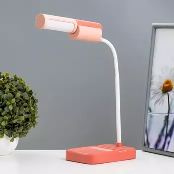 Настольная лампа «Лансер» LED 3.5 Вт USB АКБ красно-розовый 111545 см RISALUX
