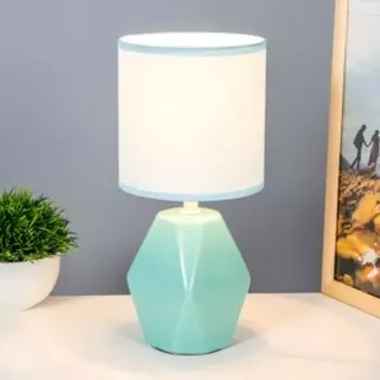 Настольная лампа "Латея" Е14 40Вт бирюзовый 13х13х28 см RISALUX
