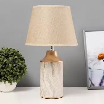 Настольная лампа «Лаура» Е14 40 Вт бело-золотой 222239 см