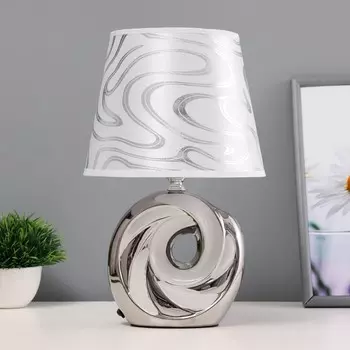 Настольная лампа «Лейла» Е14 40 Вт белый серебро 202033 см