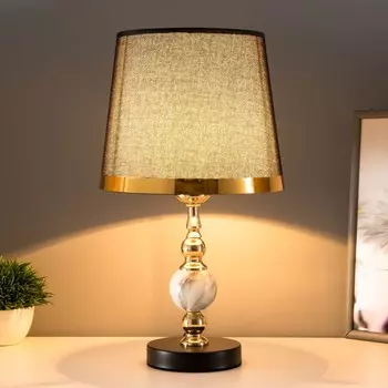 Настольная лампа «Лианелия» Е27 40 Вт черно-золотой 252441 см RISALUX